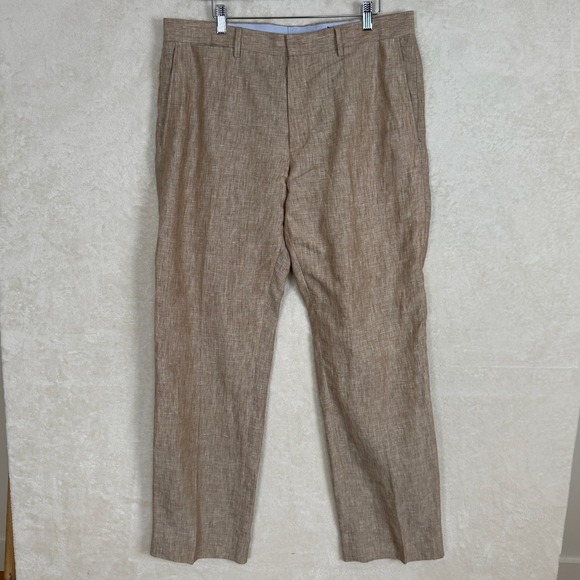 Banana Republic Other - Banana Republic Classic Fit Linen Blend Dress Pants Tan Mens 35/32 Old‎ Money